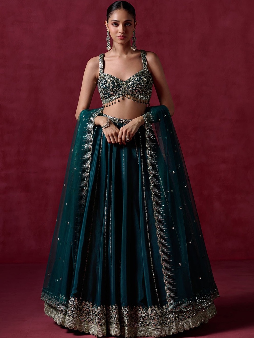 Teal Green Lehenga | Indian Wedding Outfit